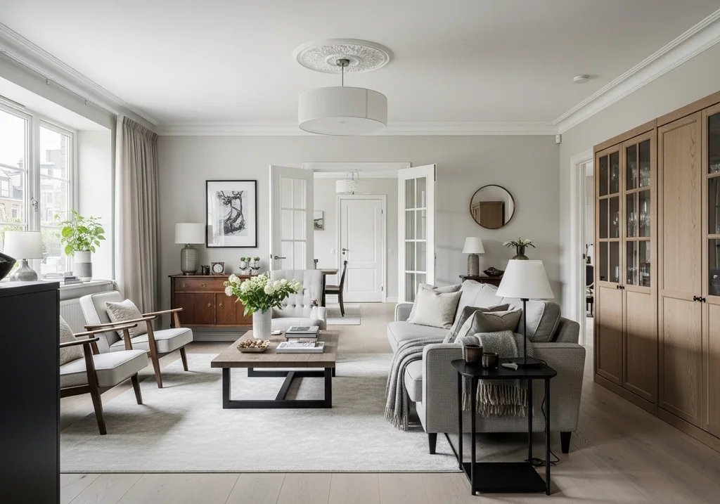 salon circulation amenagement