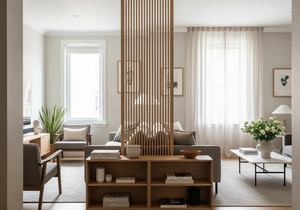 sejour cloison etagere